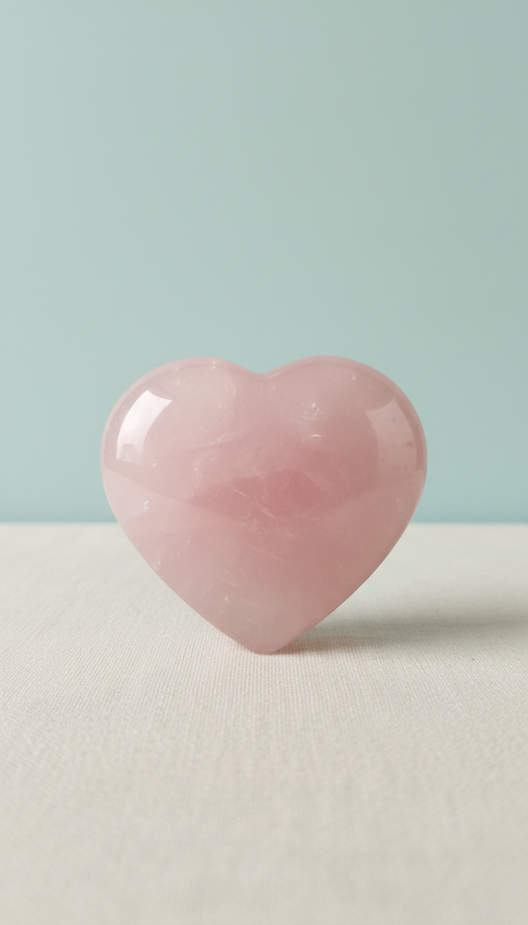 Rose Quartz Heart Crystal