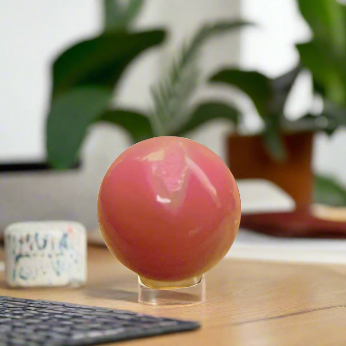 Agate Geode Sphere - Pink