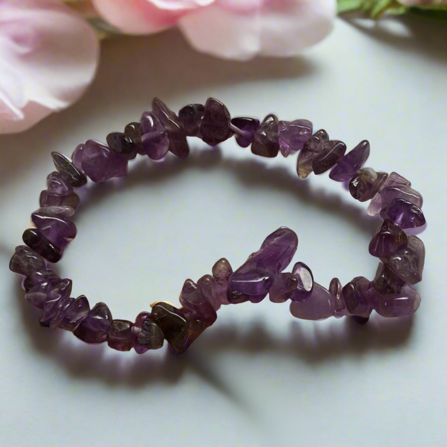 Crystal Chip Bracelet โ Genuine Gemstones for Energy, Balance & Style | Amethyst, Rose Quartz, Citrine & More - Breathe & B: An Array of Gifts
