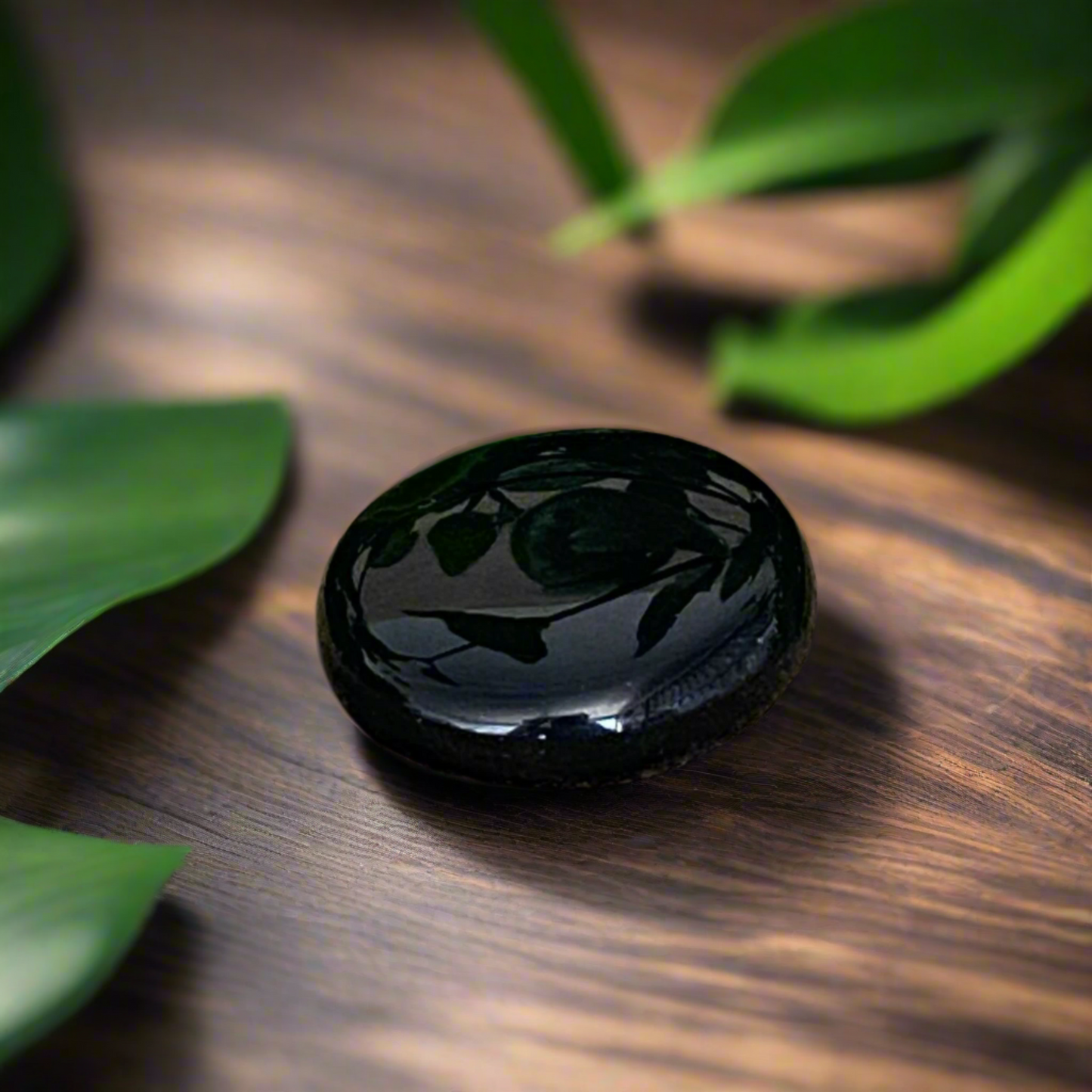 Black Obsidian Flat Stone