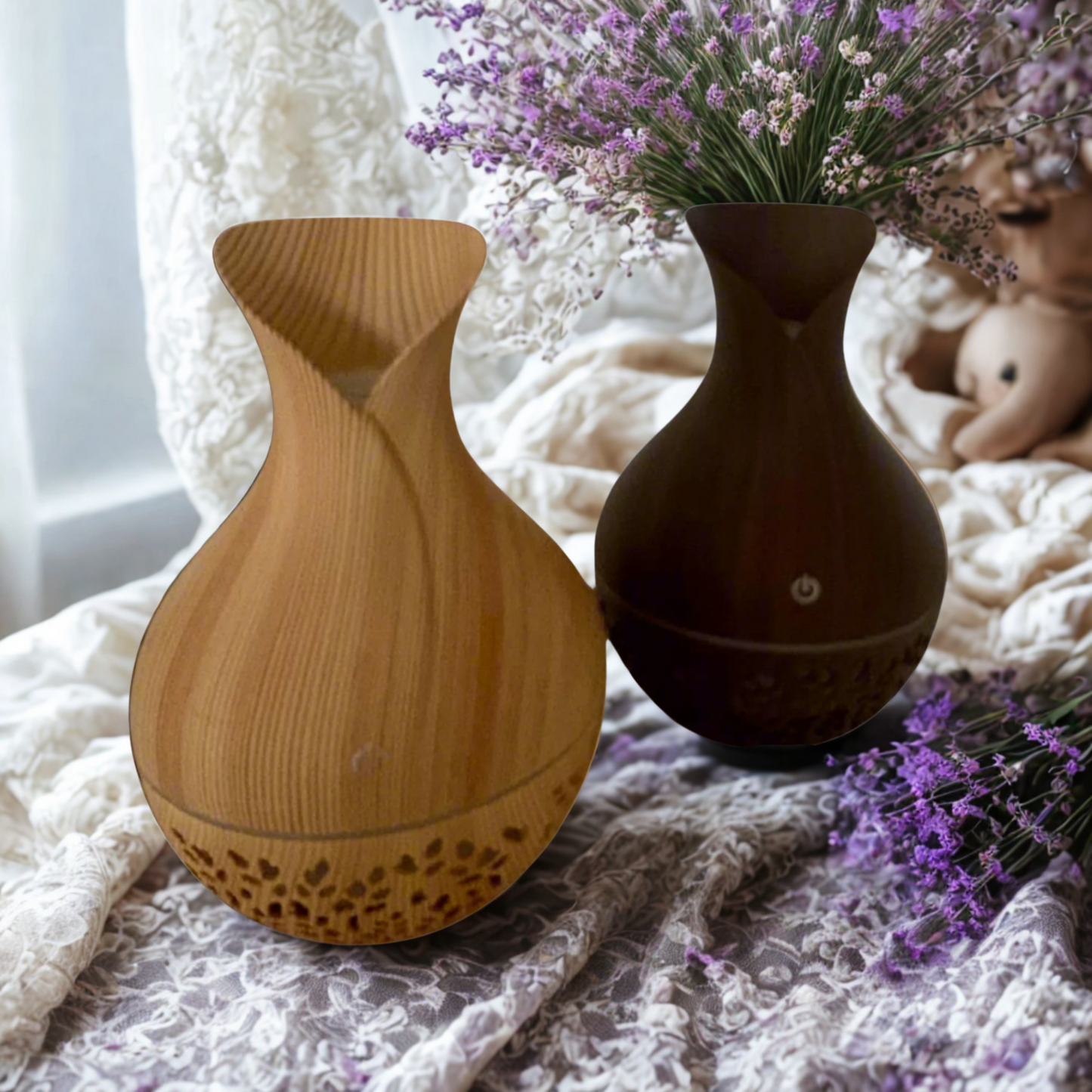 Brown and Tan Ultrasonic Aroma Humidifier
