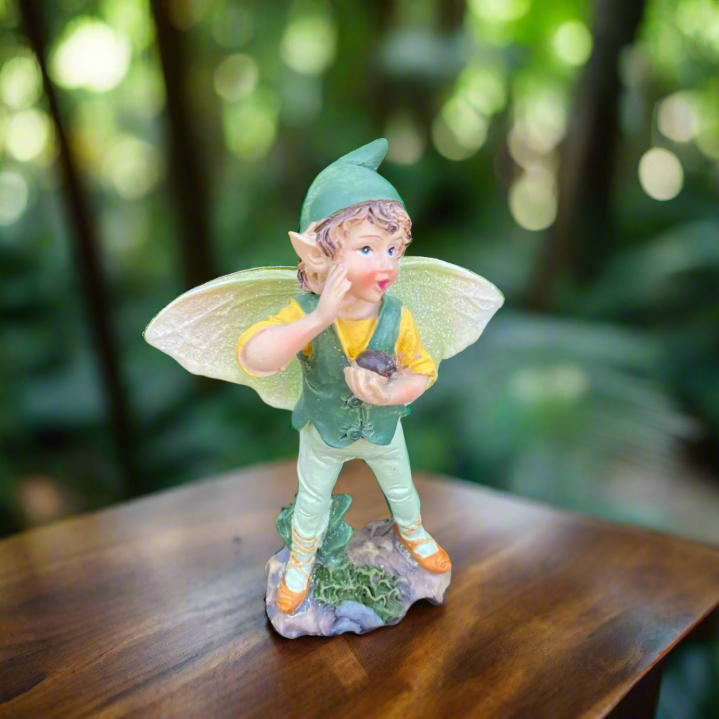 Fairy Garden Boy Elf – Whimsical Resin Figurine for Mindful and Magical Outdoor Spaces