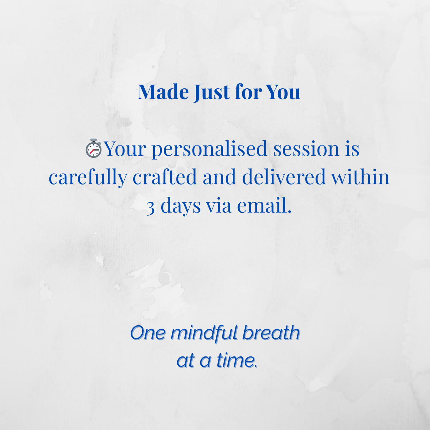 Made Just for You
⏱️ Delivered via email within 3 days
One mindful breath at a time.