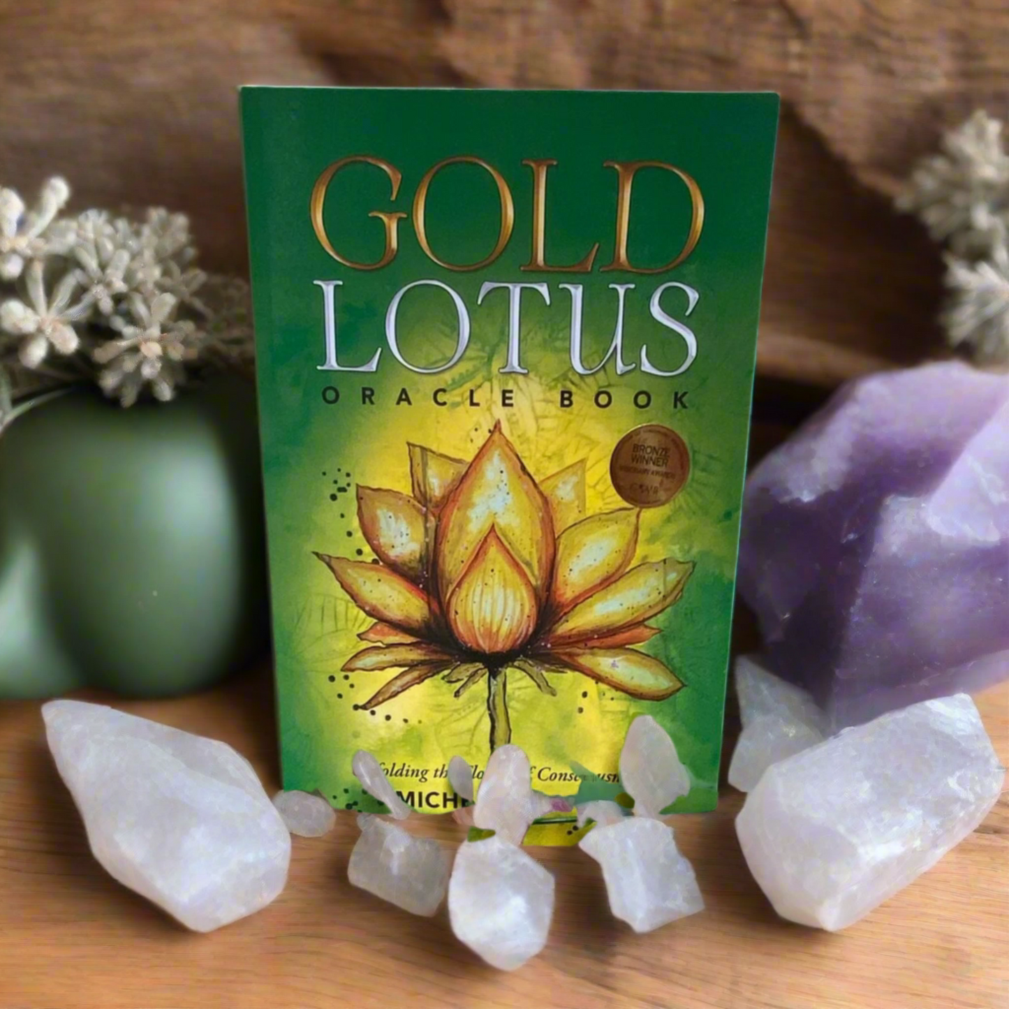 Gold Lotus Oracle Book by Michelle Mann – A Guide to Spiritual Healing & Transformation