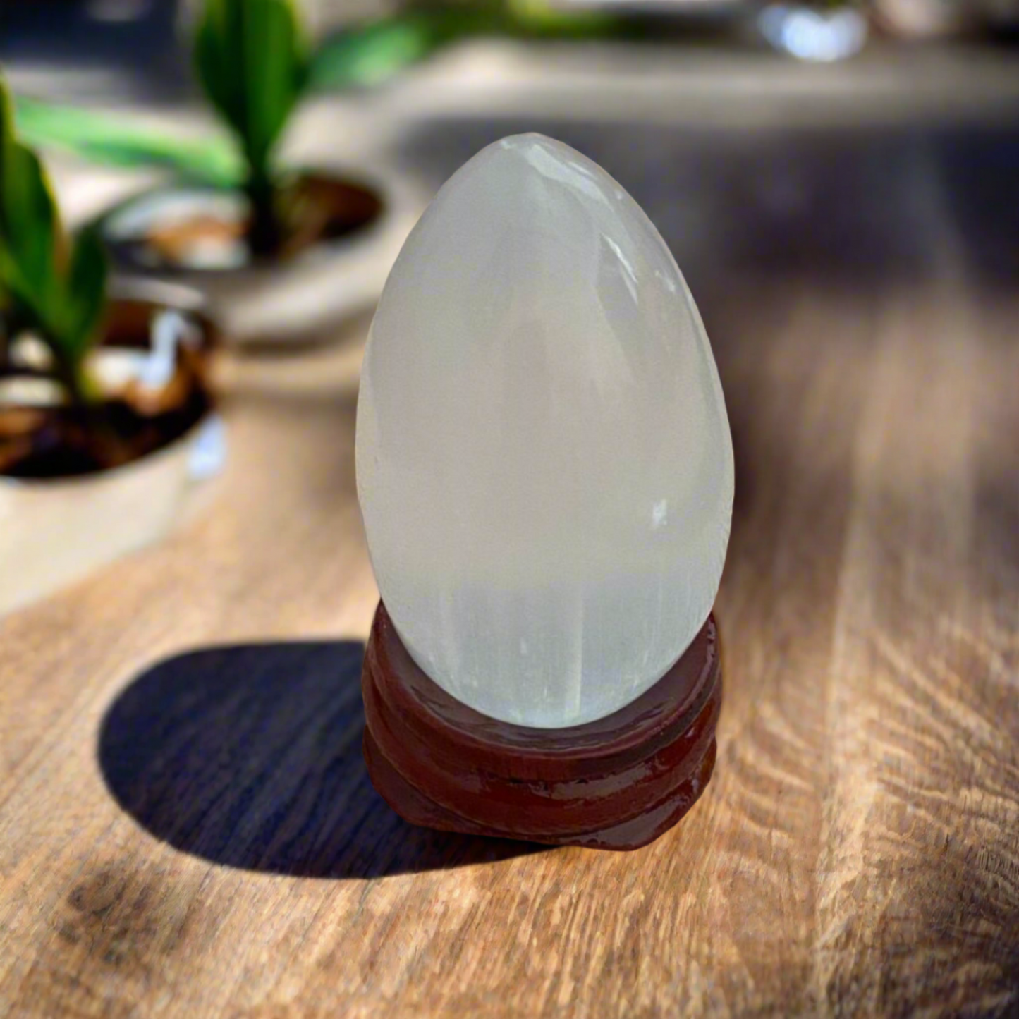 Selenite Egg and Stand