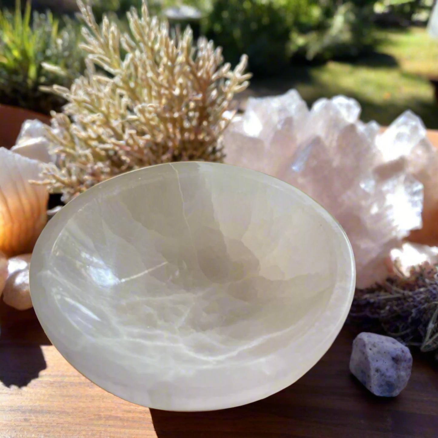 Selenite Charging Bowl for Crystal Cleansing & Energy Healing