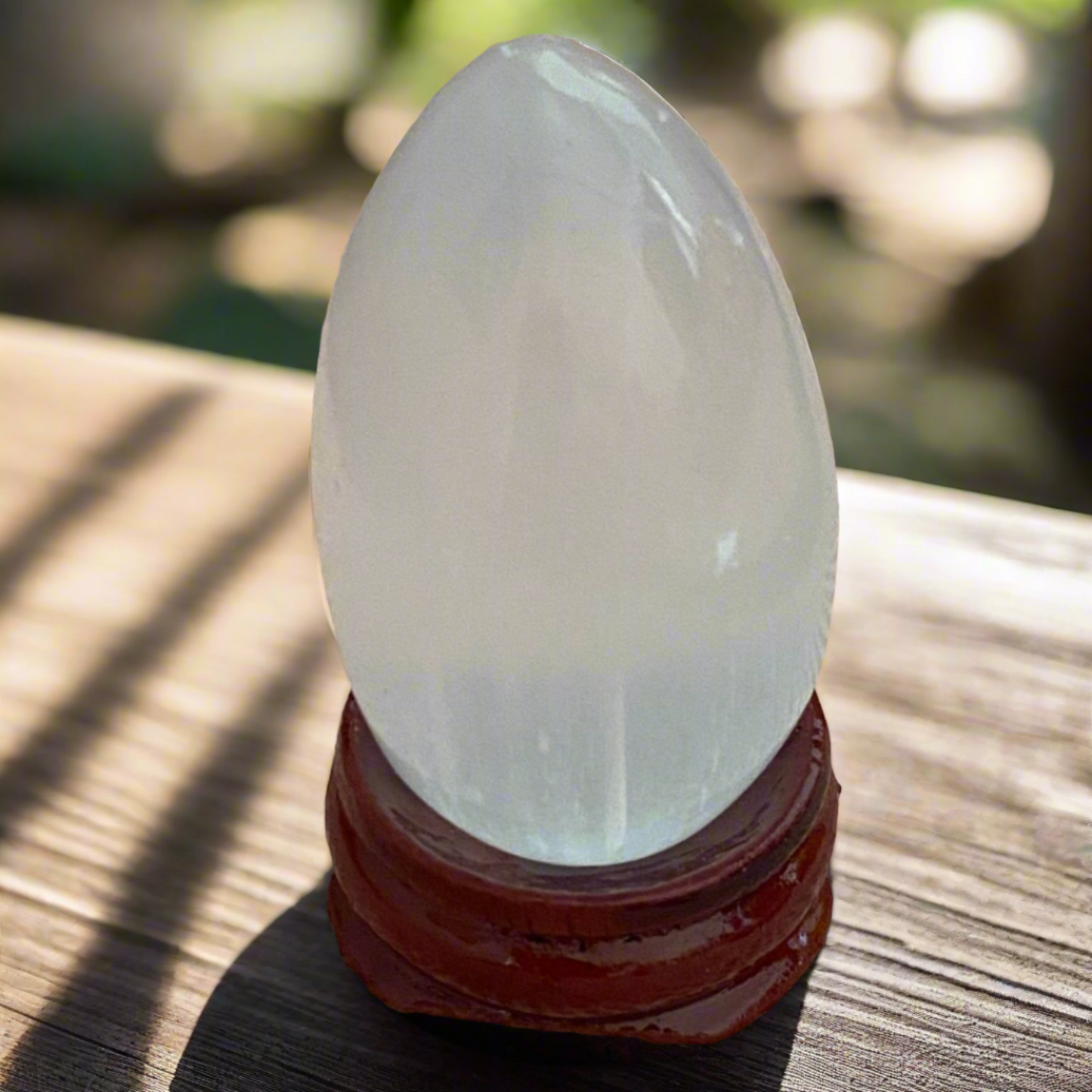Selenite Egg and Stand