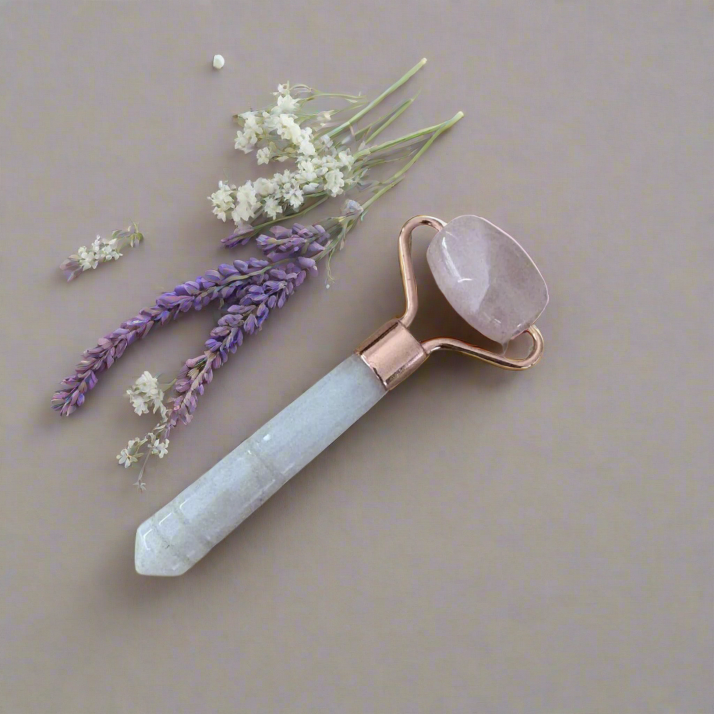 Small Rose Quartz Facial Roller
