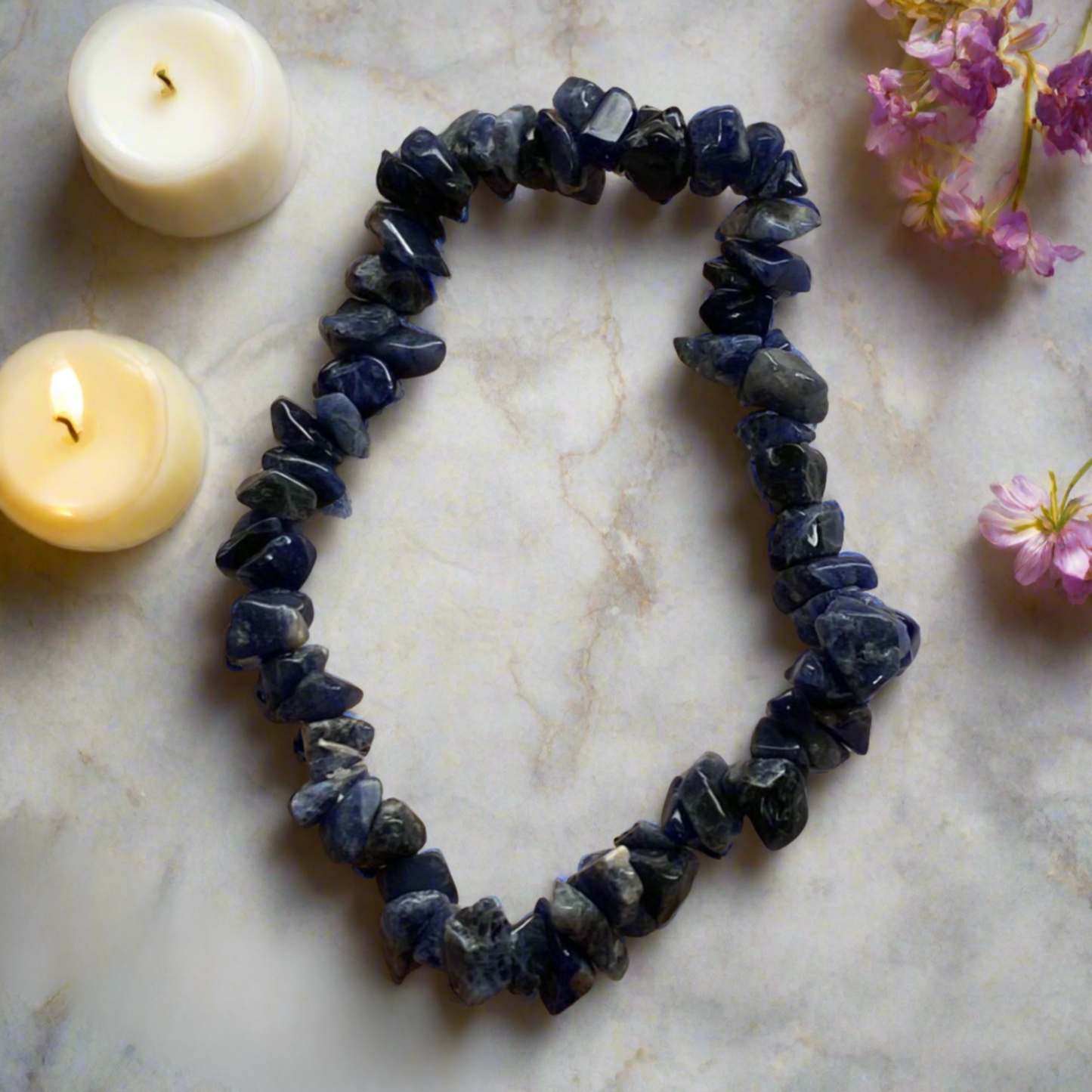 Sodalite Crystal Chip Bracelets
