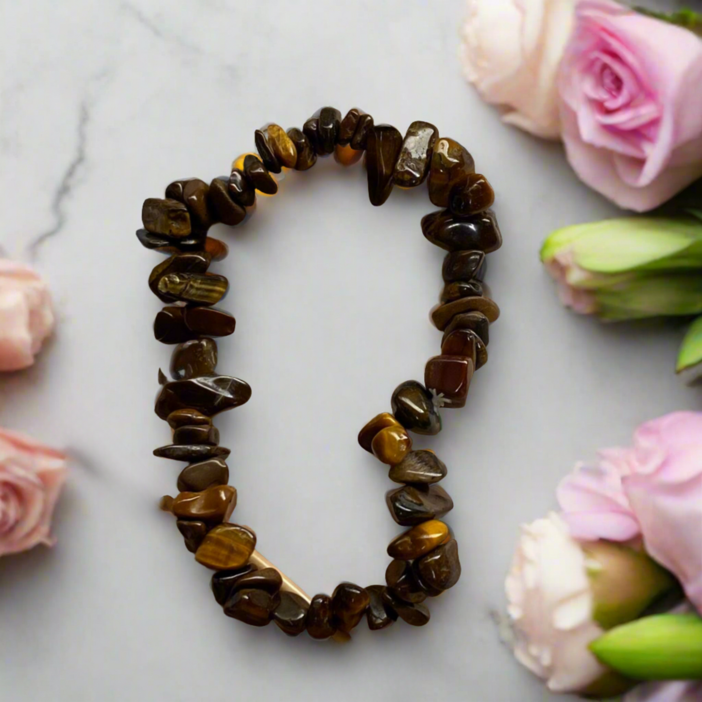 Tiger's Eye Crystal Chip Bracelets