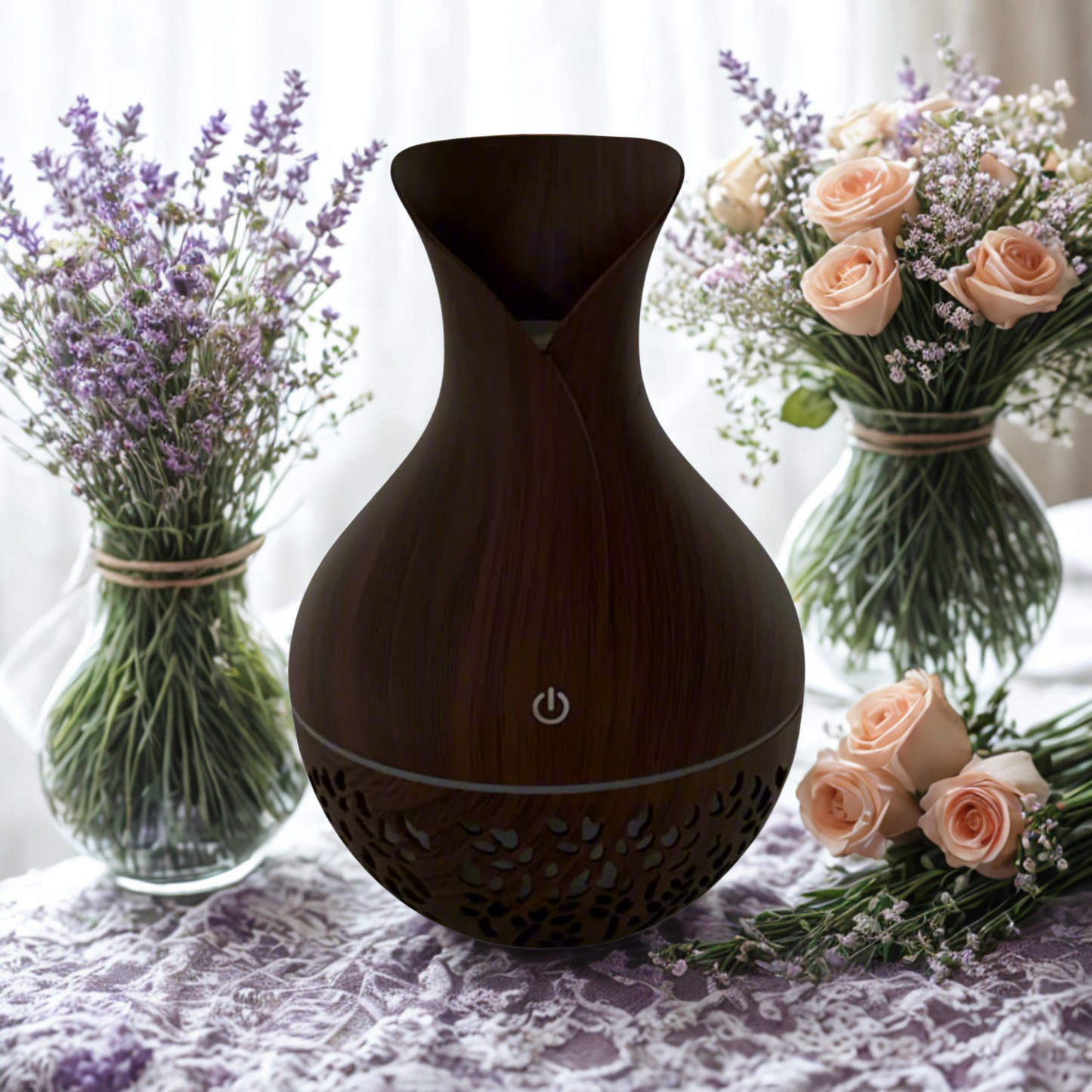 Brown Ultrasonic Aroma Humidifier