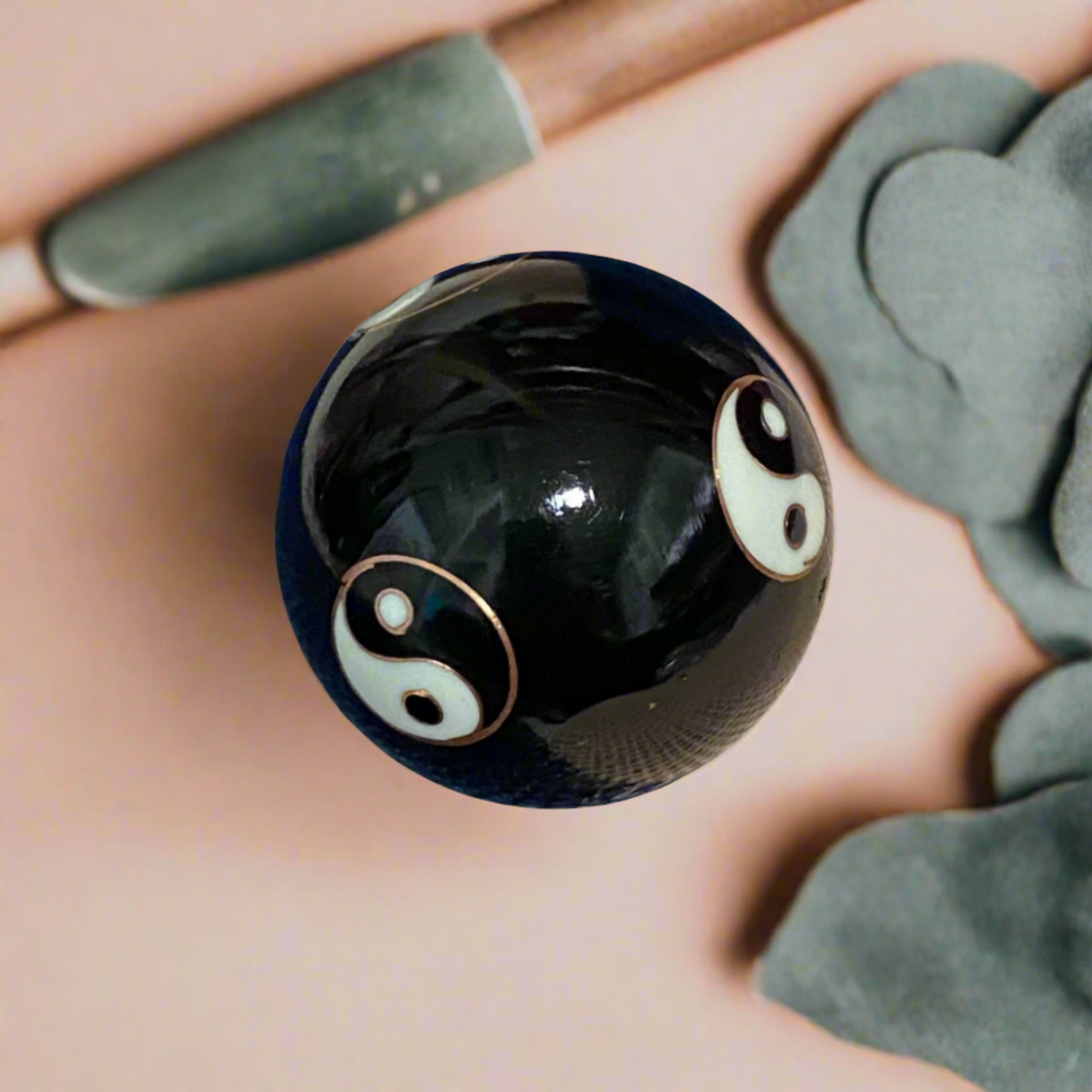 Black Yin Yang Musical Meditation Balls – Stress Relief & Inner Harmony Tool