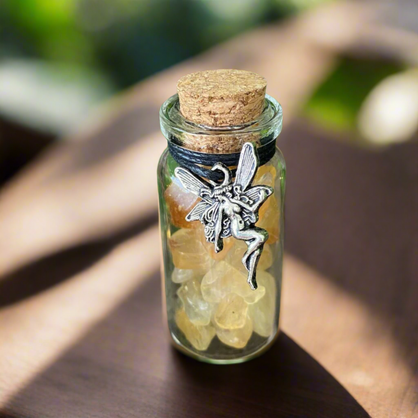 Citrine Crystal Chip Fairy Bottle – A Magical Touch for Your Home and Mind
