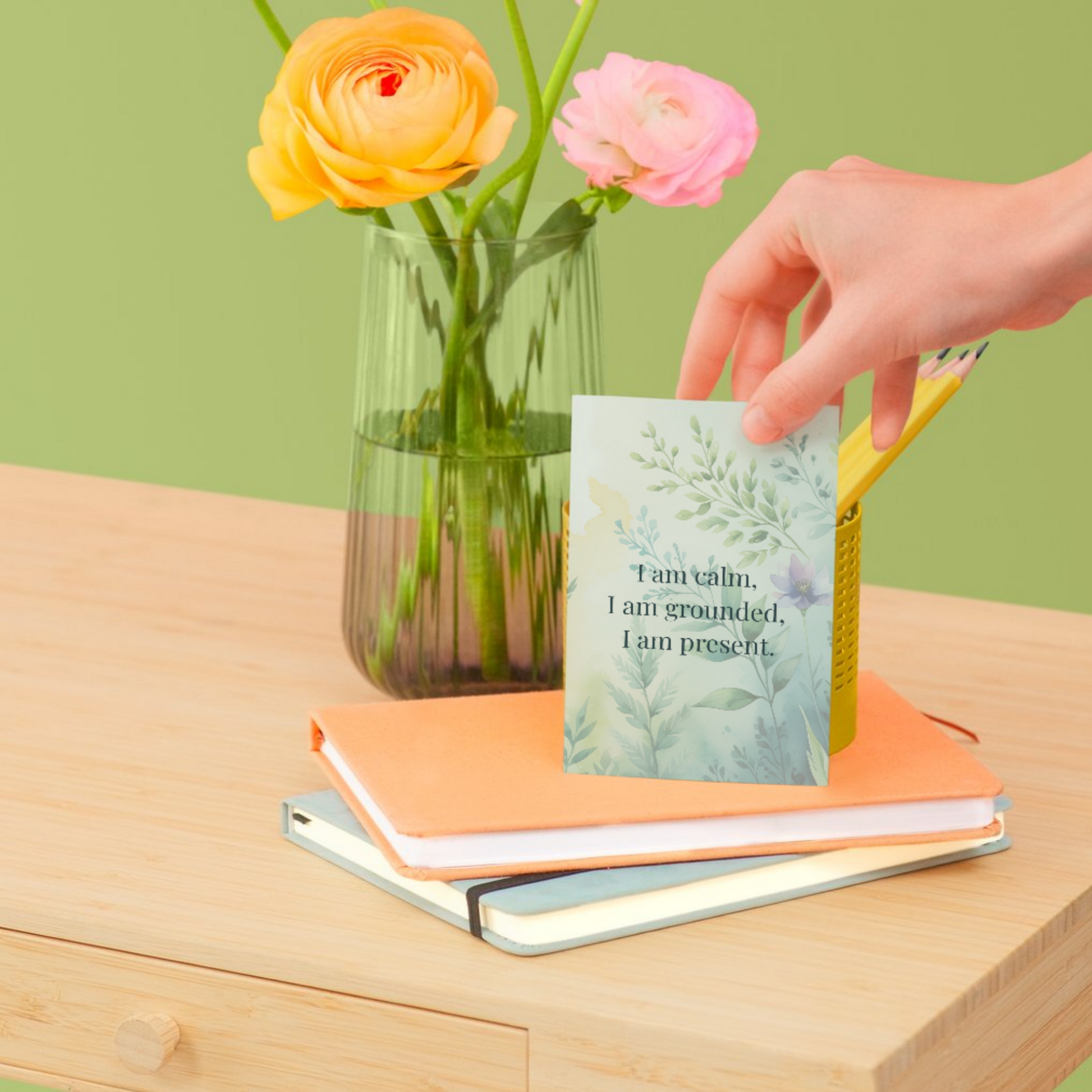 Daily Calm: Printable Affirmation Cards (Set of 20) – Gentle Reminders for Peace in the Present Moment
