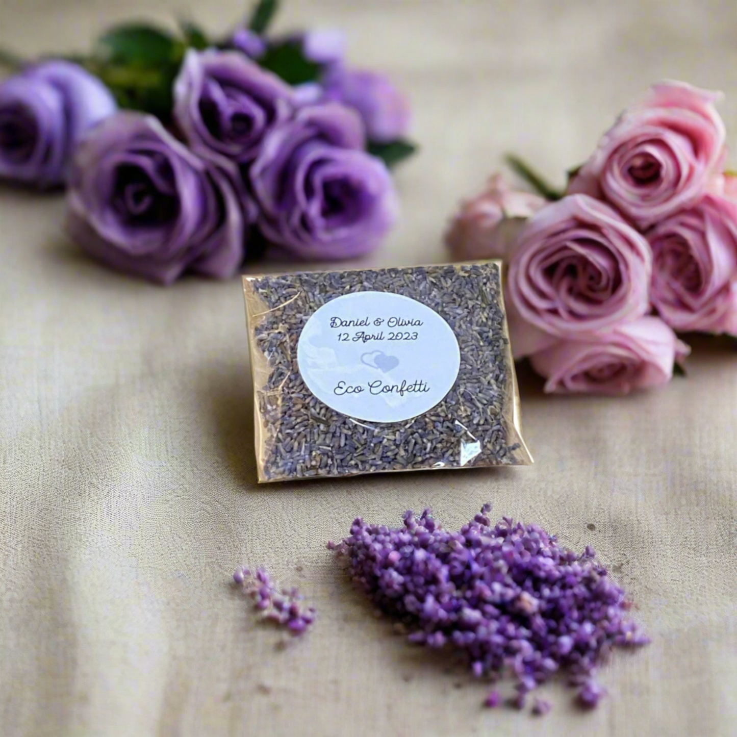 Eco Confetti Bags - Lavender - Custom Label