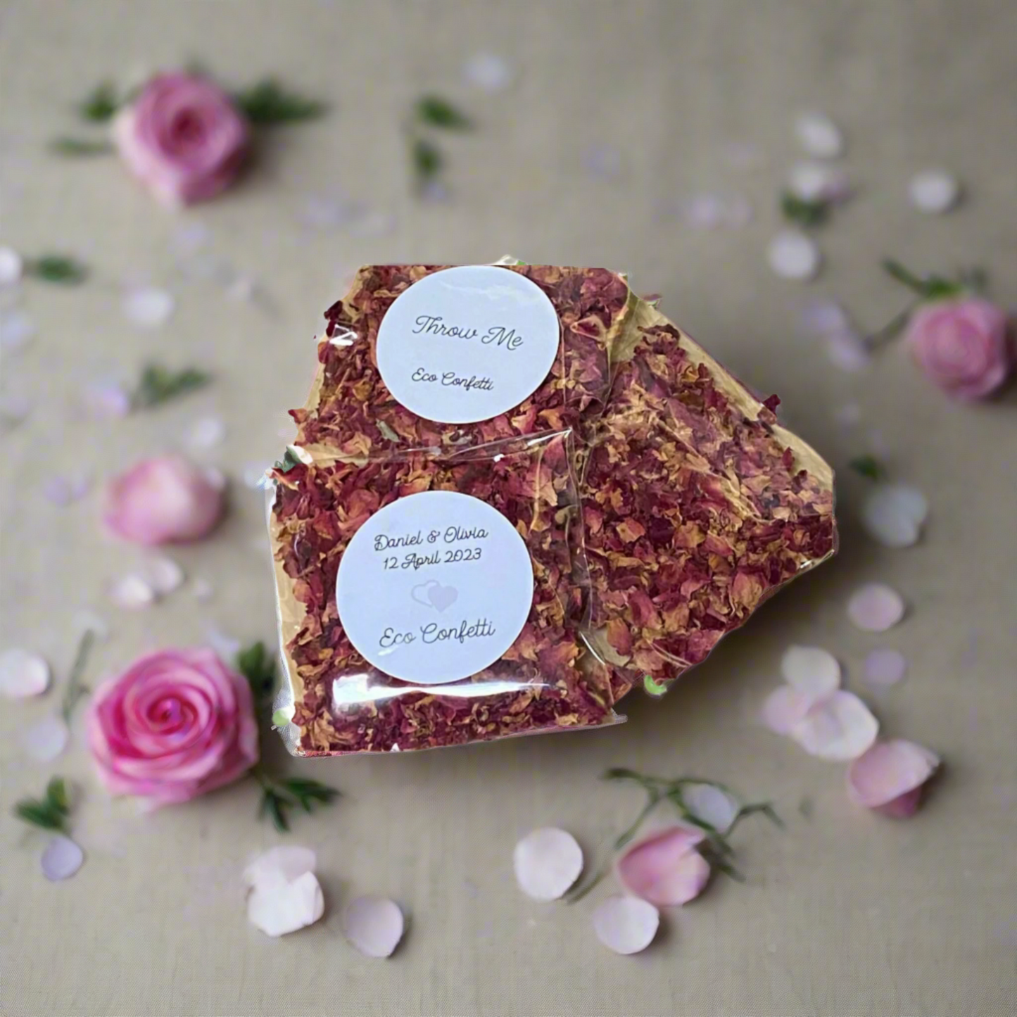 Eco Confetti Bags - Rose Petals