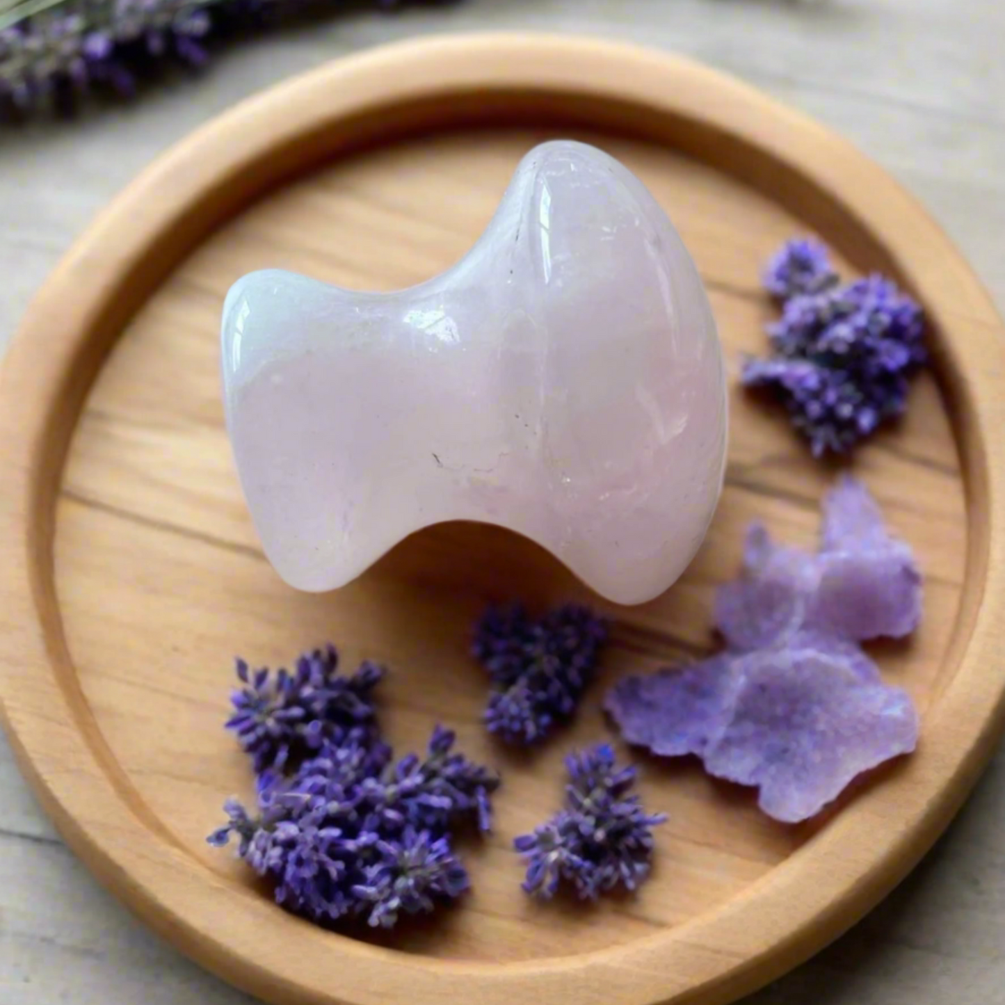 Rose Quartz Gua Sha Mushroom