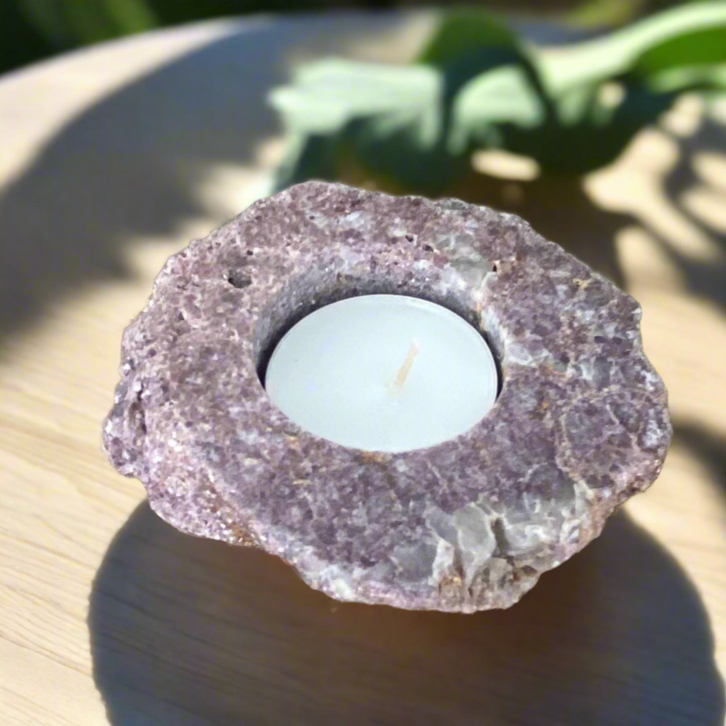 Lepidolite Candle Holder