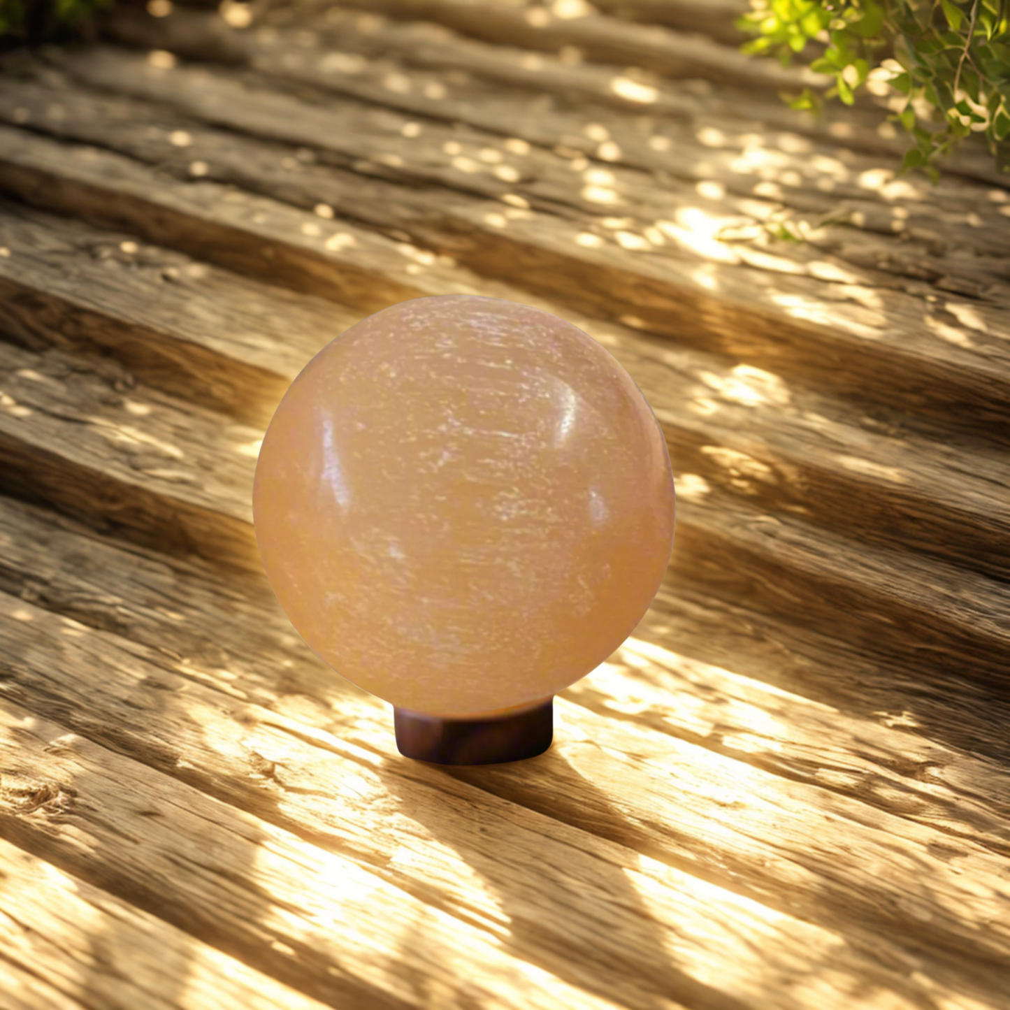 Selenite Sphere with Stand | Energy Cleansing Crystal | Meditation & Spiritual Decor | Charging Crystal Ball Gift