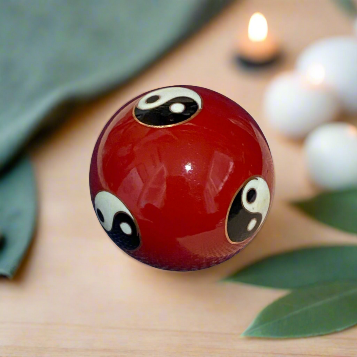 Red Yin Yang Musical Meditation Balls – Stress Relief & Inner Harmony Tool