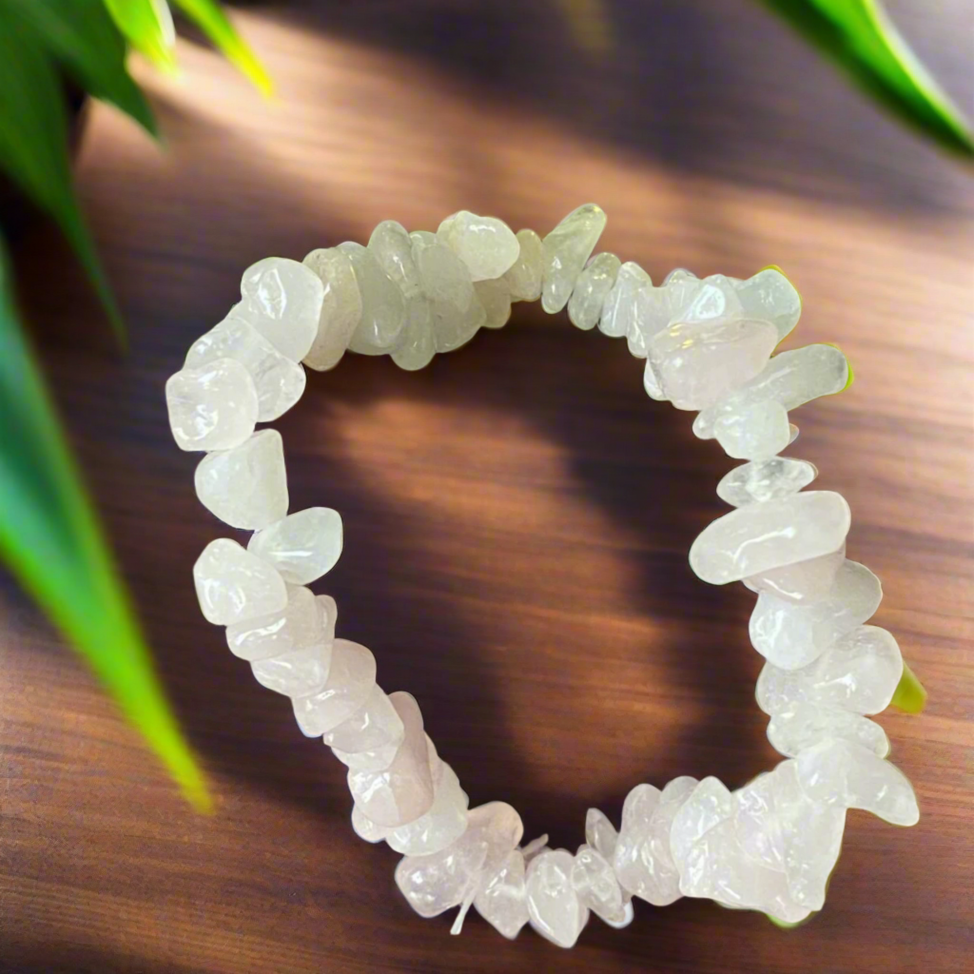 Rose Quartz Crystal Chip Bracelet
