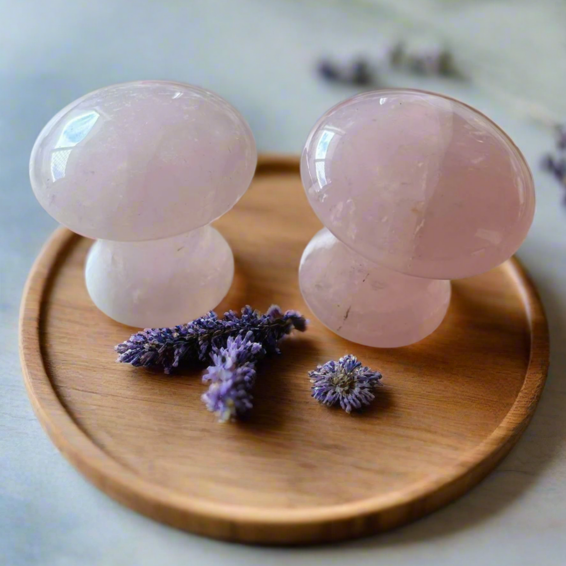 Rose Quartz Gua Sha Mushroom