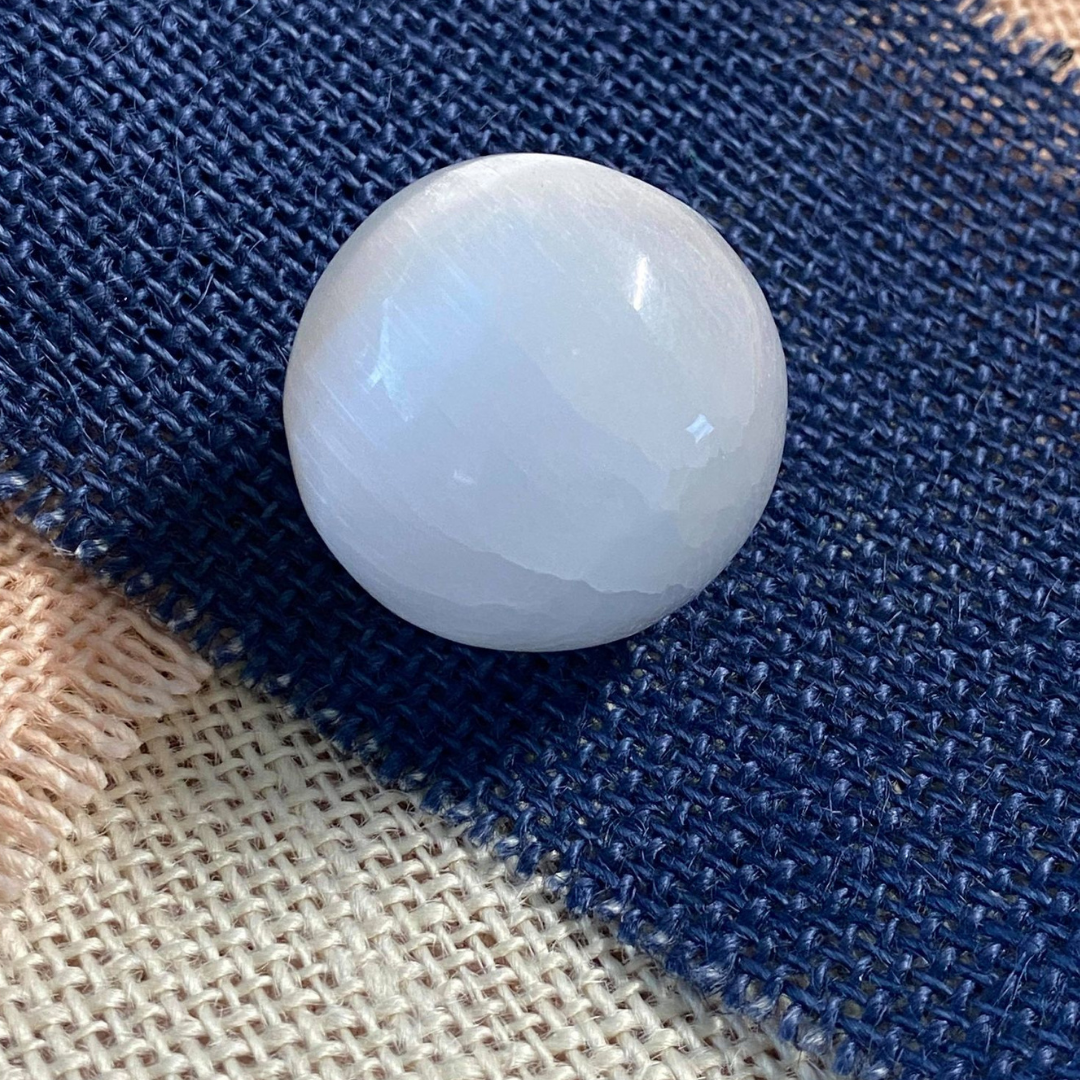 White Selenite Sphere
