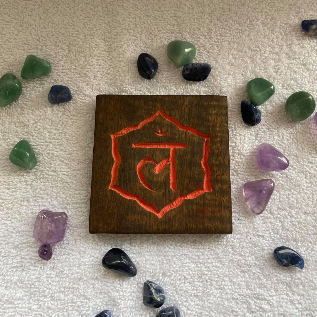 CLEARANCE - Wooden Coasters - Chakra Design